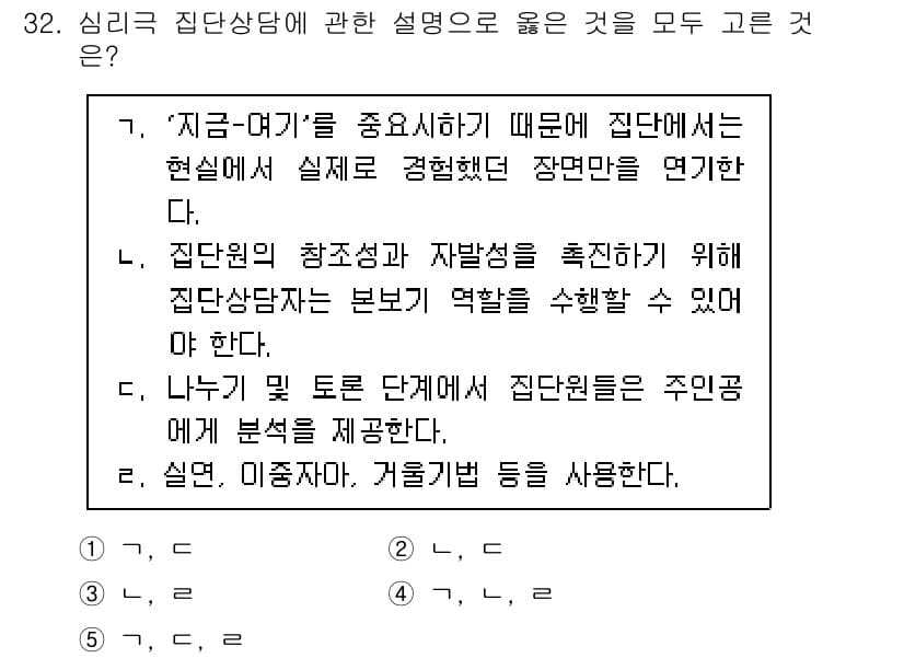 청소년상담사_3급(1교시) 2025년 32번 - 정답과 핵심 포인트를 검수 중인 기출문제