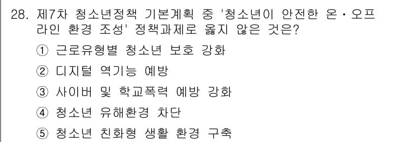 청소년상담사_3급(2교시)(구) 2025년 28번 - 정답과 핵심 포인트를 검수 중인 기출문제