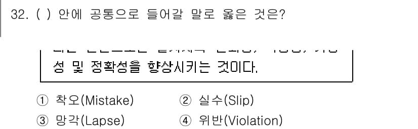연구실안전관리사 2024년 32번 - 정답과 핵심 포인트를 검수 중인 기출문제
