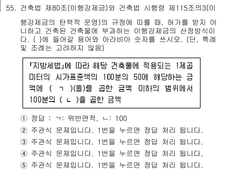주택관리사보_2차 2024년 55번 - 정답과 핵심 포인트를 검수 중인 기출문제