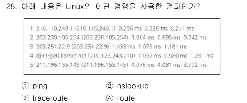 네트워크관리사_1급 2025년 28번 - 정답과 핵심 포인트를 검수 중인 기출문제