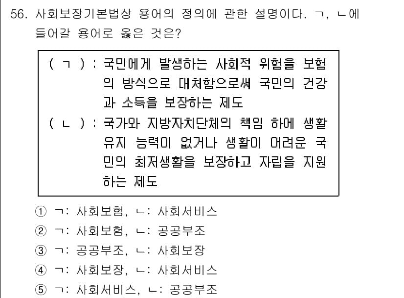 사회복지사_1급(3교시)(구) 2025년 56번 - 정답과 핵심 포인트를 검수 중인 기출문제