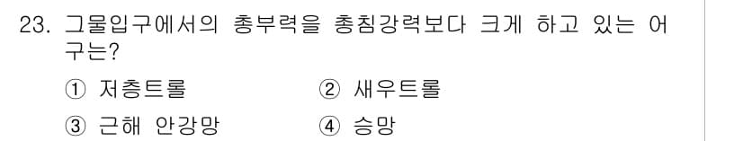 어업생산관리기사 2020년 23번 - 정답과 핵심 포인트를 검수 중인 기출문제
