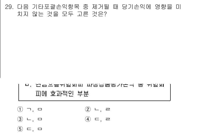 관세사_회계학 2015년 29번 - . 당기순이익에 영향을 미치지 않는 것은 자산의 매각이나 처분이 아닌 경... 에 관한 핵심 기출문제