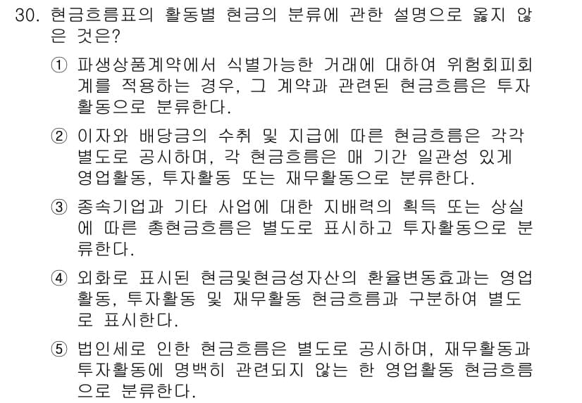 관세사_회계학 2015년 30번 - 정답과 핵심 포인트를 검수 중인 기출문제