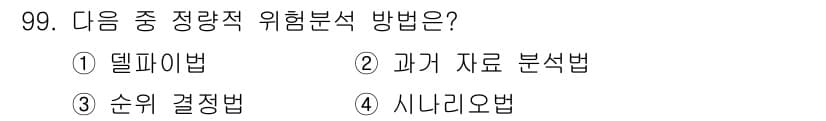 정보보안기사 2023년 99번 - 정답과 핵심 포인트를 검수 중인 기출문제