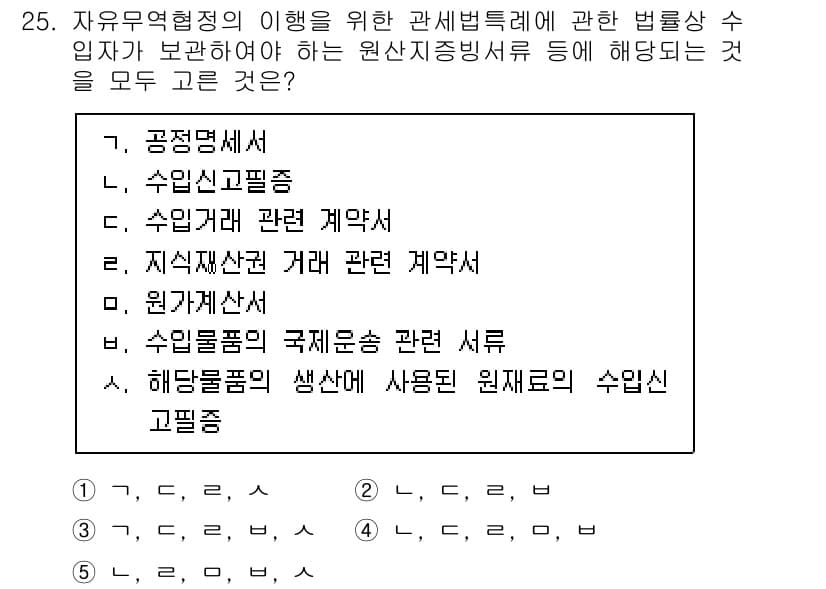 관세사_관세법개론 2017년 25번 - 정답과 핵심 포인트를 검수 중인 기출문제