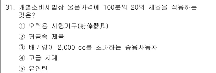 관세사_내국소비세법 2019년 30번 - 정답과 핵심 포인트를 검수 중인 기출문제