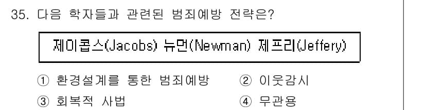 경비지도사_2차(범죄학) 2025년 35번 - 정답과 핵심 포인트를 검수 중인 기출문제