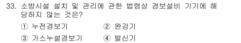 경비지도사_2차(소방학) 2025년 33번 - 정답과 핵심 포인트를 검수 중인 기출문제