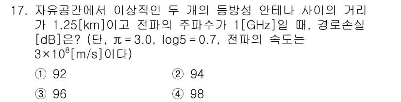 9급_국가직_공무원_무선공학개론 2025년 17번 - 정답과 핵심 포인트를 검수 중인 기출문제