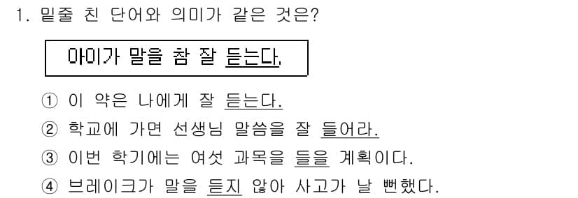 9급_지방직_공무원_국어 2024년 1번 - 정답과 핵심 포인트를 검수 중인 기출문제